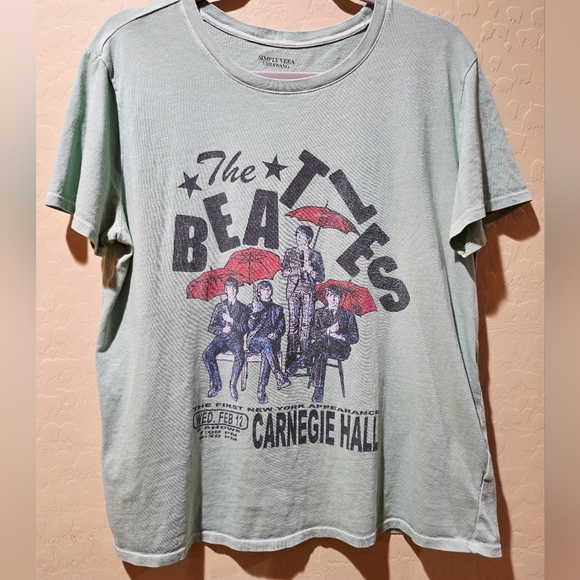 BEATLES Carnegie Hall Vintage Retro Concert Tour Simply VERA WANG T SHIRT Large - Picture 4 of 11